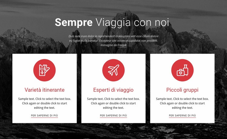 Grandi avventure Costruttore di siti web HTML