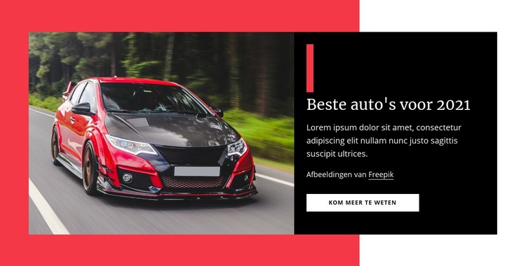 Beste auto's voor 2021 Html Website Builder