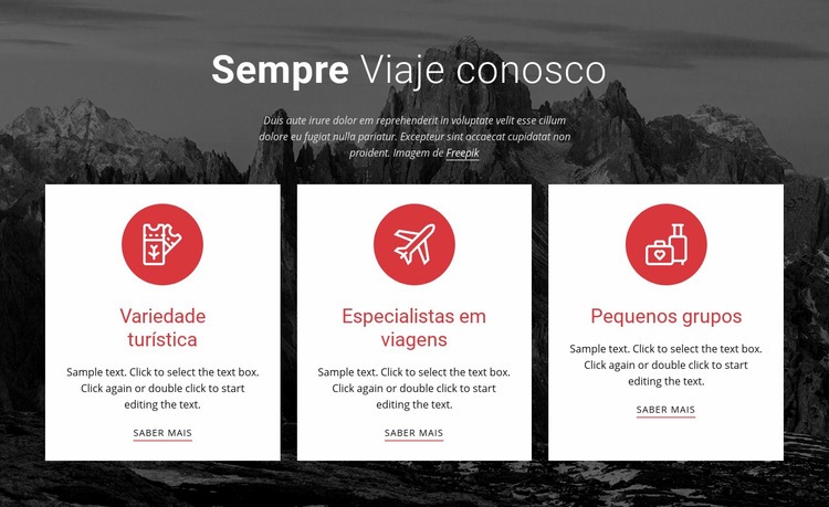 Grandes aventuras Design do site