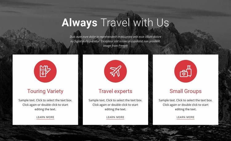 Big adventures Squarespace Template Alternative