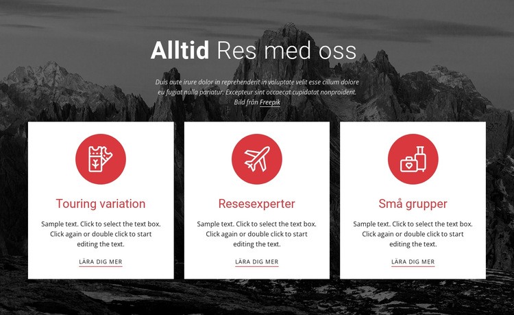 Stora äventyr HTML-mall