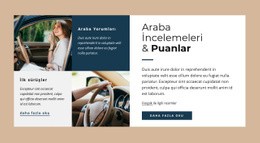 Araba Incelemeleri Ve Eleştiriler Için Web Sitesi Tasarımı