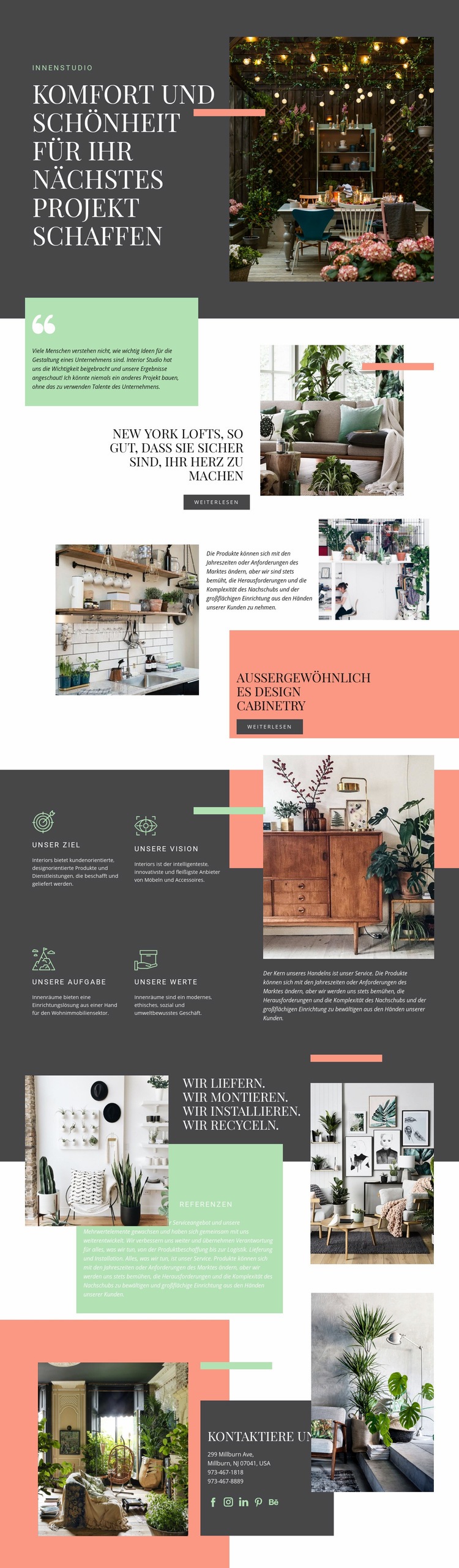 Komfort in Ihrem Zuhause Website design