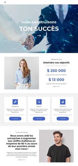 De Quoi Dépend Le Succès - Maquette De Site Web PSD