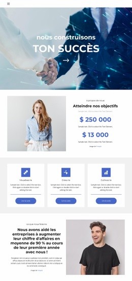 De Quoi Dépend Le Succès : Modèle Créatif Polyvalent D'Une Page