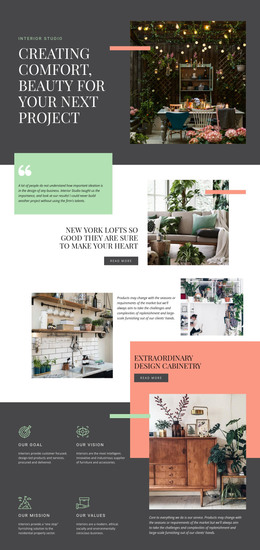 Comfort In Your Home - HTML Template Code