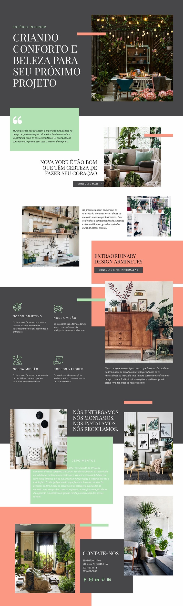 Conforto em sua casa Landing Page