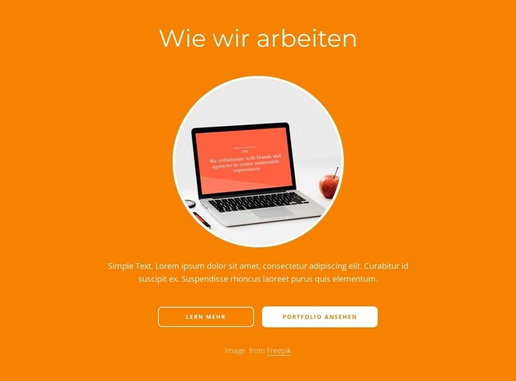 Wir unvergessliches Design HTML Website Builder