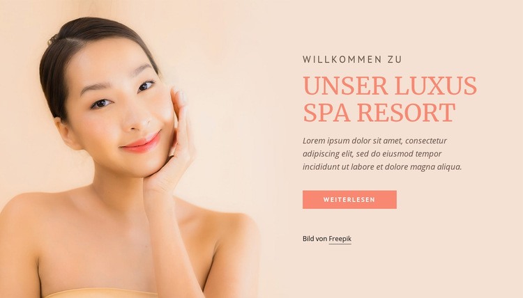 Unser Luxus-Spa-Resort Website Builder-Vorlagen