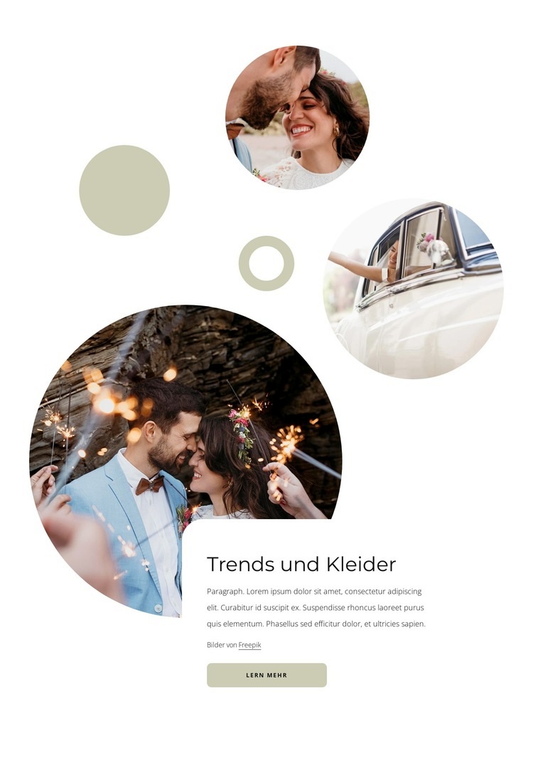 Trends und Kleider Website Builder-Vorlagen