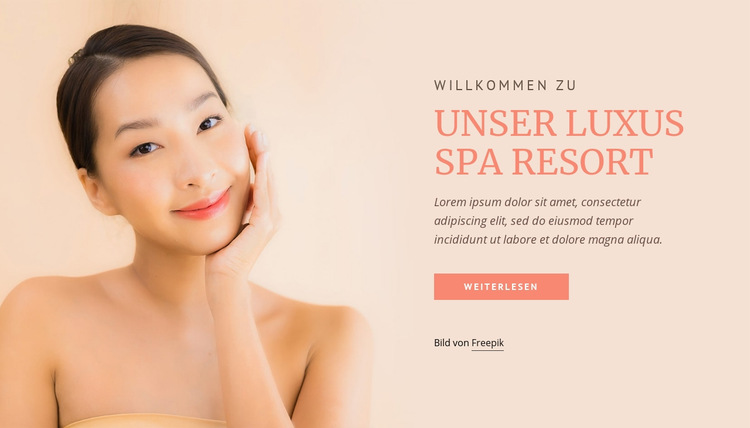 Unser Luxus-Spa-Resort Website-Vorlage