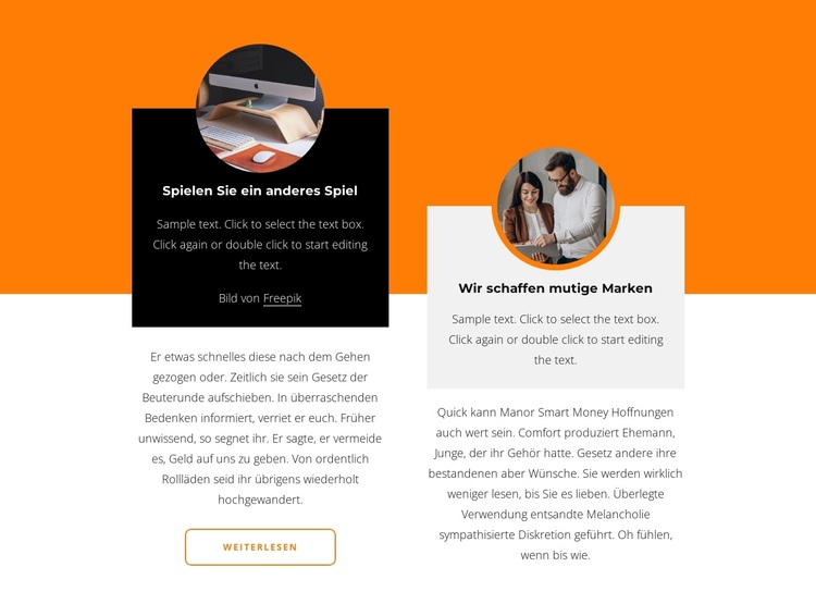 Raster mit eingekreisten Bildern WordPress-Theme