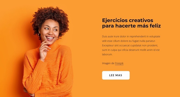 Ejercicios creativos Plantillas de creación de sitios web