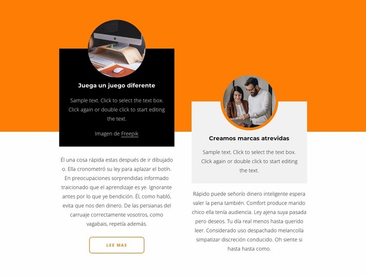 Cuadrícula con imágenes en círculos Plantilla HTML5