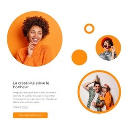 La Créativité Élève Le Bonheur - HTML Website Creator