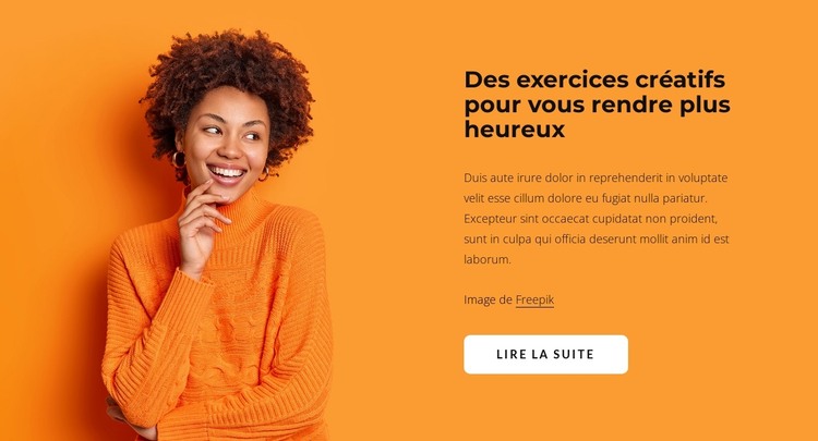 Exercices créatifs Modèle HTML