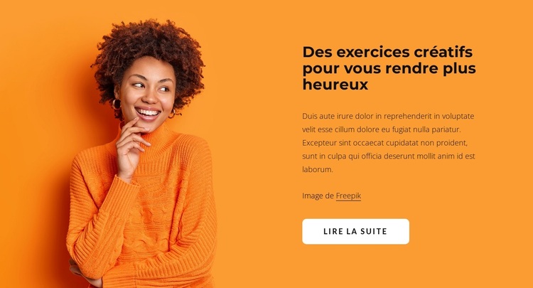 Exercices créatifs Thème WordPress