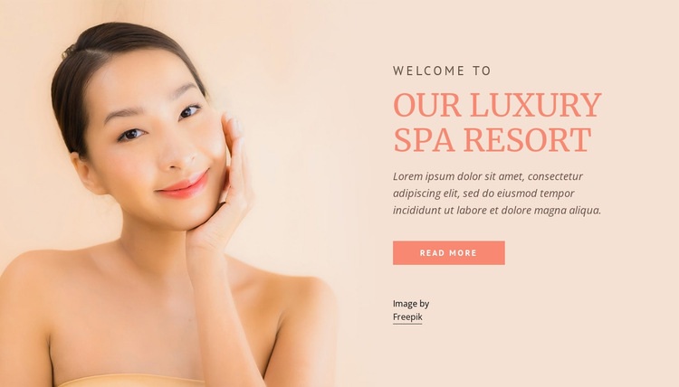 Our luxury spa resort Homepage Design