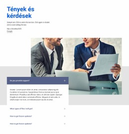 Tények A Cégről - Személyes Webhelysablonok