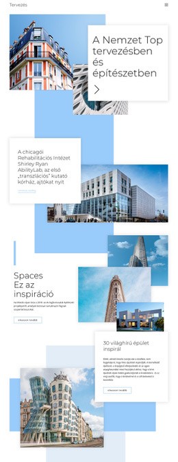 Az Építészet Értékelése Design Weboldal Sablon