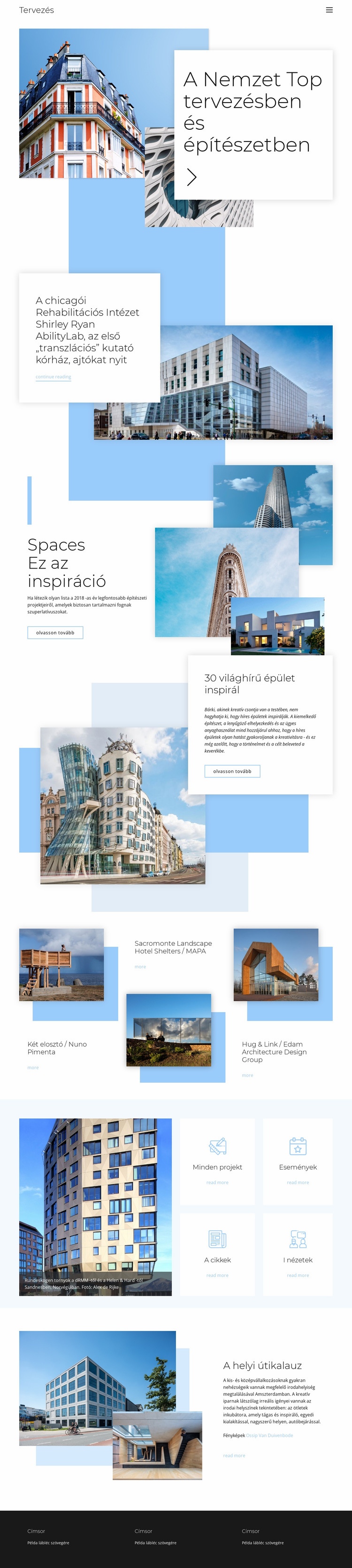 Az építészet értékelése Weboldal tervezés