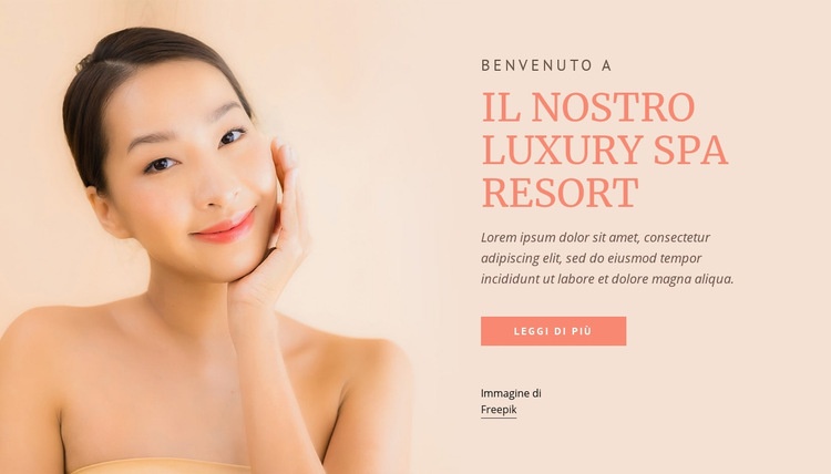 Il nostro resort termale di lusso Mockup del sito web