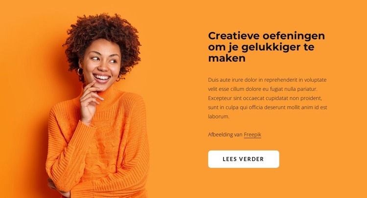 Creatieve oefeningen HTML-sjabloon