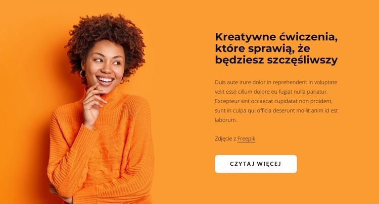 Ćwiczenia kreatywne Makieta strony internetowej