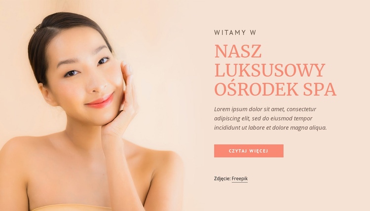 Nasz luksusowy ośrodek spa Szablon jednej strony