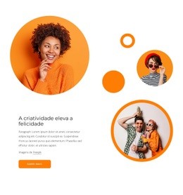 Design De Site Multifuncional Para A Criatividade Eleva A Felicidade