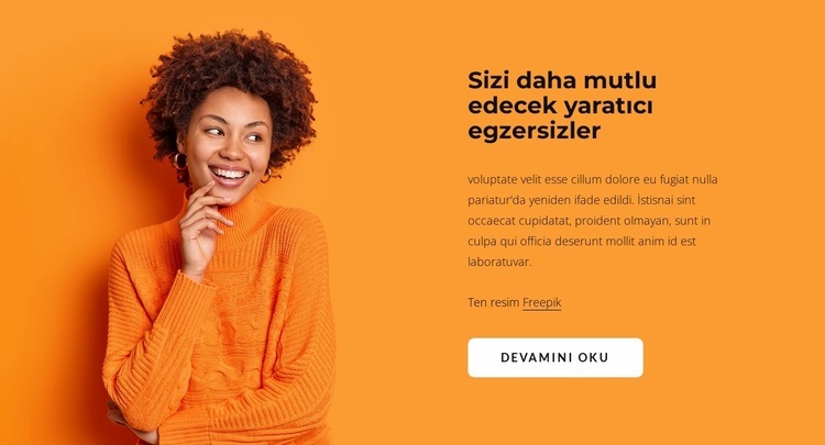 Yaratıcı egzersizler Html Web Sitesi Oluşturucu