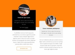 Daire Içine Alınmış Resimlerle ızgara - Bir Sayfalık Şablon