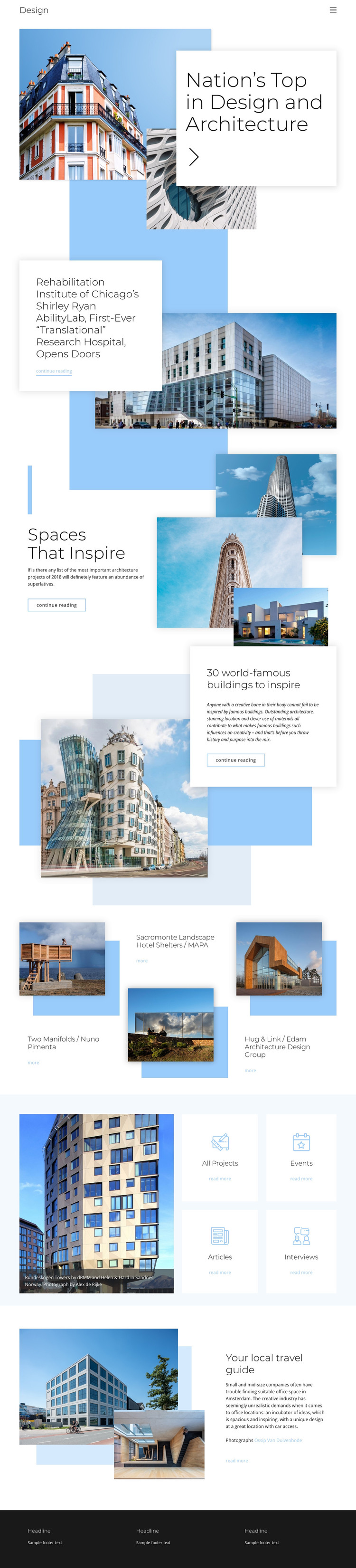Rating for architecture Web Design