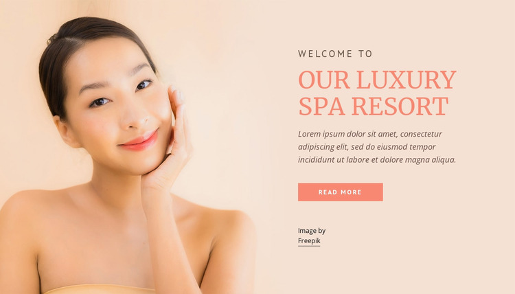 Our luxury spa resort Website Mockup