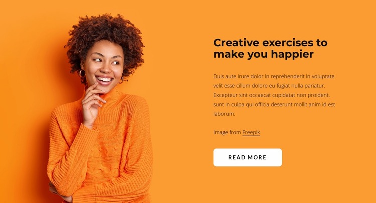 Creative exercises Website Mockup