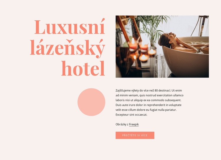 Luxusní lázeňský hotel výhody Šablona CSS