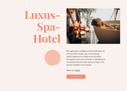 HTML-Seitendesign Für Vorteile Eines Luxus-Spa-Hotels