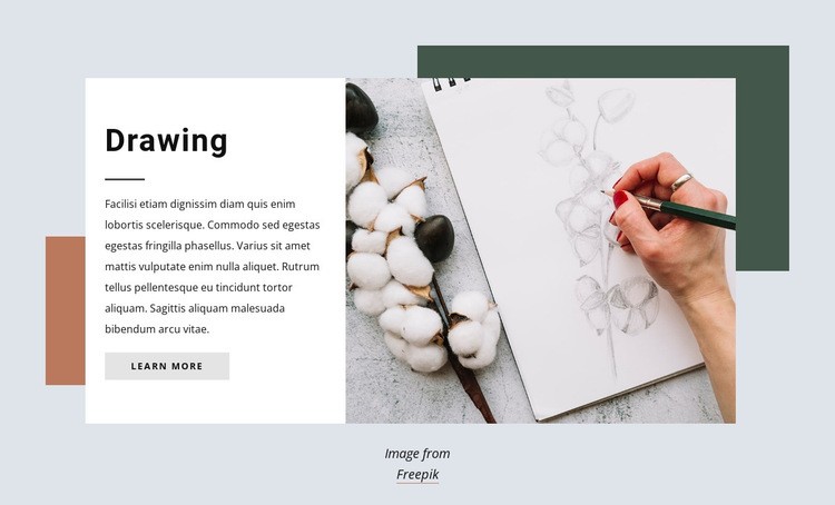 Drawing courses Elementor Template Alternative