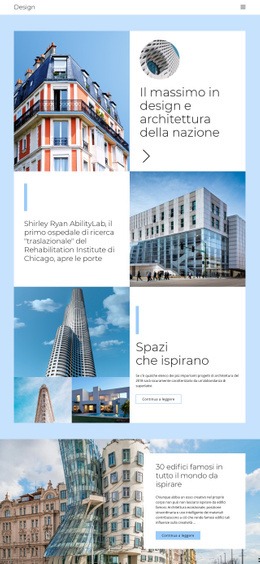 Pagina Di Destinazione Premium Per Guida Della Città Di Architettura