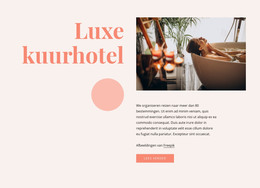 HTML-Paginaontwerp Voor Voordelen Van Een Luxe Spa-Hotel