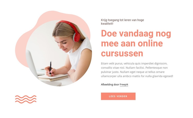 Doe mee met online cursussen Html Website Builder