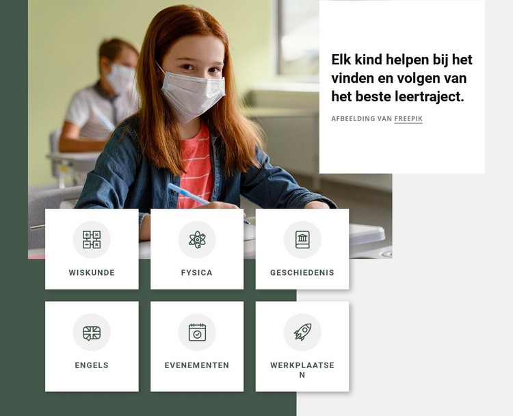 Naschoolse programma's Website mockup