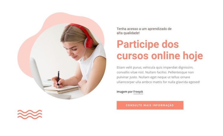 Participe de cursos online Construtor de sites HTML