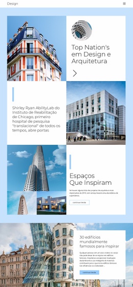 Página De Destino Premium Para Guia Da Cidade De Arquitetura