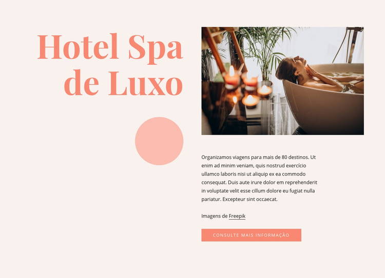 Benefícios de hotel spa de luxo Tema WordPress