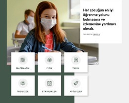 Okul Sonrası Programlar Için Web Sitesi Açılış Sayfası