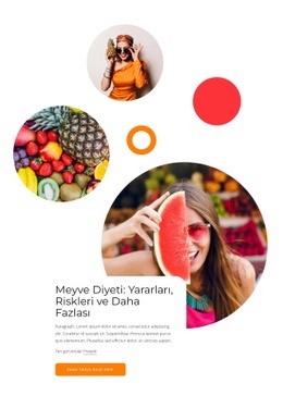 Meyve Diyeti Bir Sayfa Şablonu