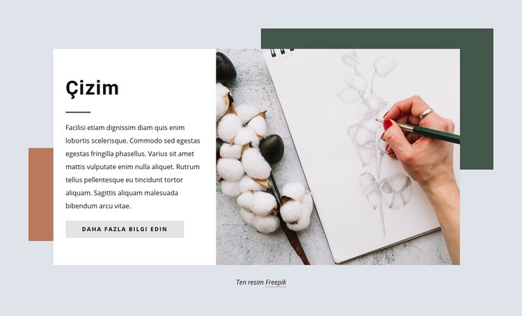Çizim kursları Web sitesi tasarımı