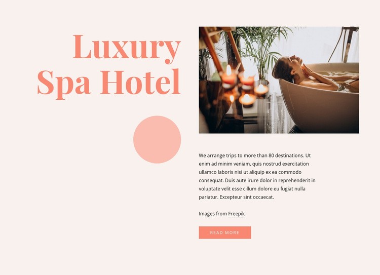 Luxury spa hotel benefits Webflow Template Alternative