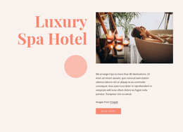 Luxury Spa Hotel Benefits - Modern WordPress Theme